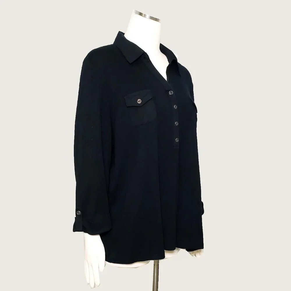 Karen Scott Four Button Top​ - Picture 2 of 8